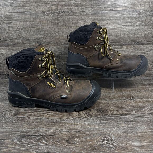 Keen Independence 6" Utility Boots Men's 11D Brown Waterproof Work Leather - Picture 1 of 9